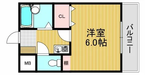 ベルメゾン一須賀Ⅰ号館【2階】の間取り