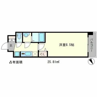 ベラジオ京都一乗寺II【2階】の間取り