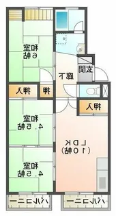 桃山台ハイツ【4階】の間取り