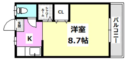 プレザント総持寺【402号室】の間取り