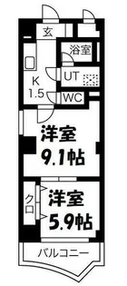 ヴァンキッシュ【4階】の間取り