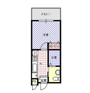 松尾ハイツ寝屋川【303号室】の間取り