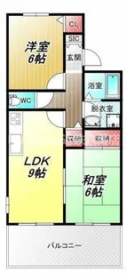近鉄大阪線恩智駅2階建築32年【1階】の間取り