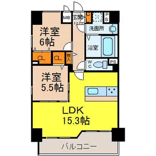 カーサ ジ マーレ【9階】の間取り