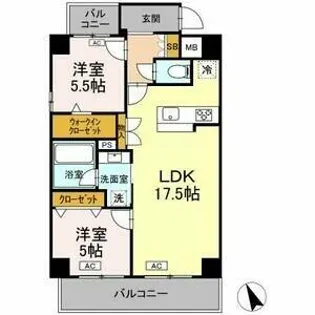 サンラモン本山Ⅲ【3階】の間取り