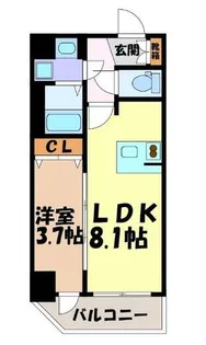 メイクス上前津Ⅲ【10階】の間取り