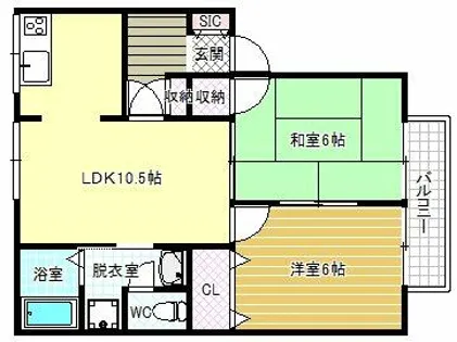 ニンフハイツ【1階】の間取り