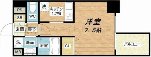 レオンコンフォート上本町【8階】の間取り