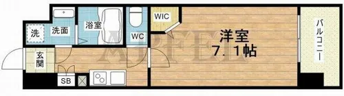 ミラージュパレス難波幸町【6階】の間取り