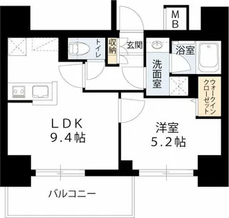 アーバネックス南森町EAST【13階】の間取り