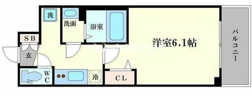 プレサンス新町ウィズジョイ【7階】の間取り