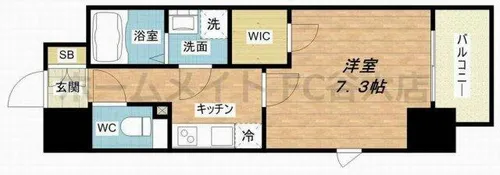 エスリード中之島クロスゲート【6階】の間取り