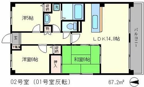 ディエトロ北山【2階】の間取り