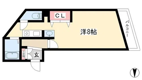 アベニール姫ヶ池【403号室】の間取り