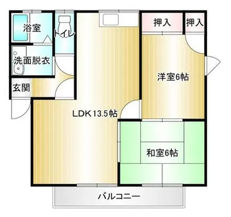 ラフィーネ桂川【202号室】の間取り
