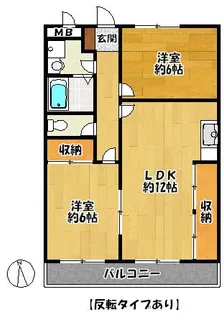 アシーネ三田天神【1階】の間取り