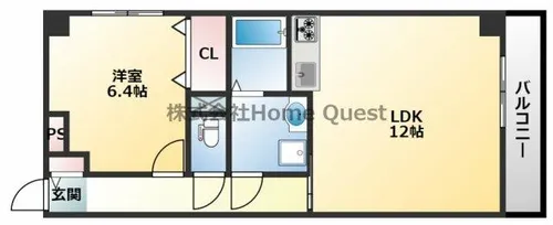 ハイツ赤坂【1階】の間取り