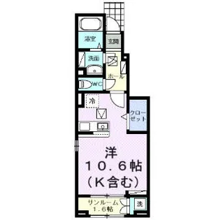 T.m Ⅱ【102号室】の間取り