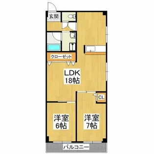 クレインストリート松本【4階】の間取り