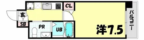 ERCtiy’s兵庫駅【6階】の間取り