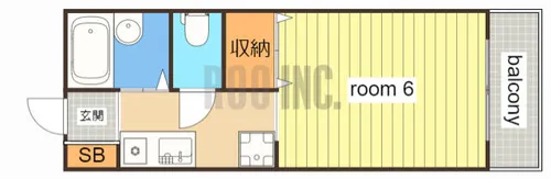 エフメゾン新在家【2F-2号室】の間取り