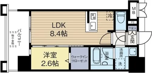 グランフォーレプライム神屋町【9階】の間取り