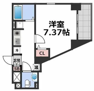 エイチ・ツー・オー東住吉Ⅰ番館【6階】の間取り