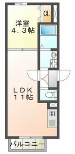 ミラージュ垂水【1階】の間取り