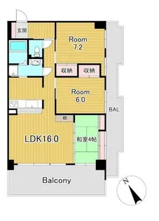 藤和ハイタウン守山【3階】の間取り