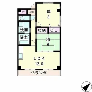 フロントパーク守山【2階】の間取り
