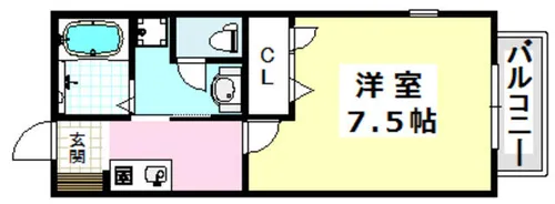 クオーレ千里【101号室】の間取り