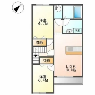 フローラルコートDS【2階】の間取り