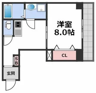 クイーンライフ東今里【2階】の間取り