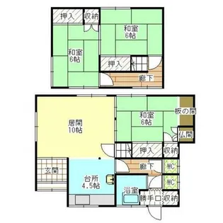 北海道網走郡津別町字相生【一戸建】の間取り