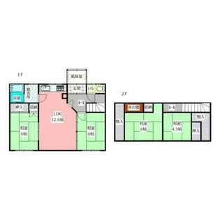 北海道釧路市貝塚2丁目【一戸建】の間取り