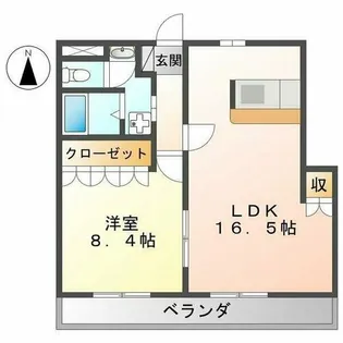 エクシード鳥羽見【203号室】の間取り