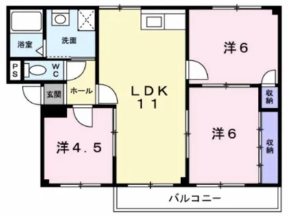 フロム八尾【2階】の間取り