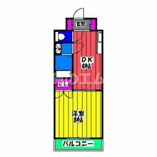 山王パルサーマンション【5階】の間取り