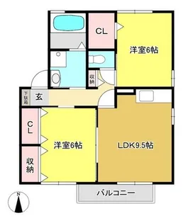 ベルセジュールC【202号室】の間取り