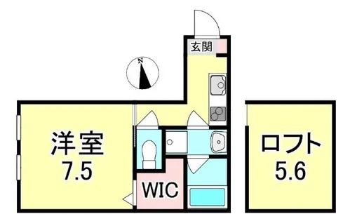 ベルフルール浜大津【1階】の間取り
