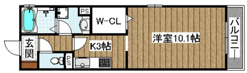 アップル城北【3階】の間取り