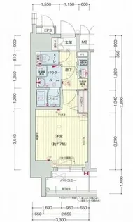 プレサンス桜通ザ・タイムズ【7階】の間取り