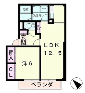 滋賀県栗東市笠川【アパート】の間取り