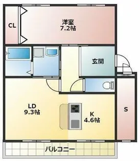 子持松コーポ【102号室】の間取り