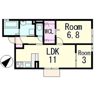 Bonheur草津【1階】の間取り