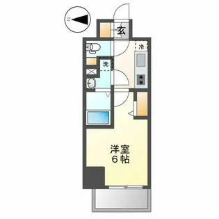ディアレイシャス東別院【401号室】の間取り