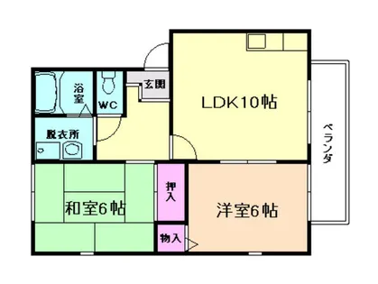 ツインタウン芳仙【B101号室】の間取り