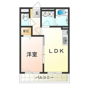 プレミアムスイート狭山駅前【1階】の間取り