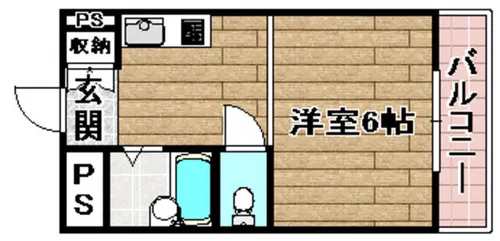 パークサイドマンション【105号室】の間取り