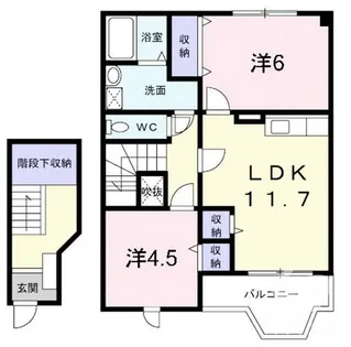 ファイン・キャピタルB【2階】の間取り